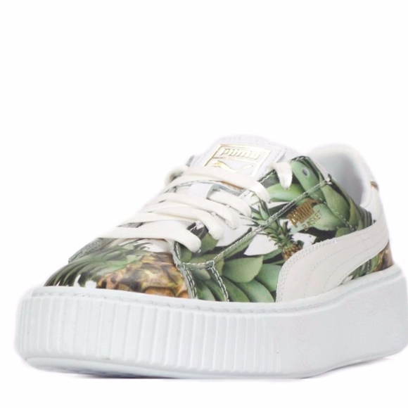 puma basket platform pineapple